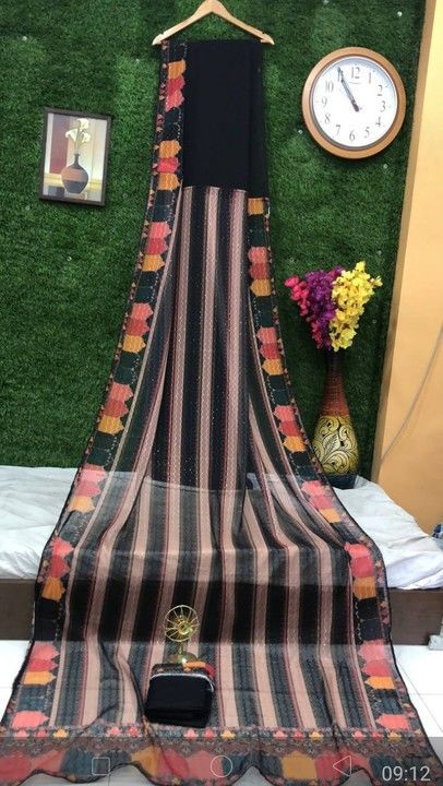 Cod Available 🌹Banglory Digital sequence Saree with Blouse uploaded by ALLIBABA MART on 5/31/2021