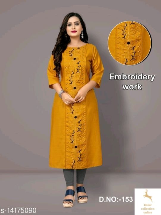 Post image Catalog Name:*Trendy Fabulous Embroidered Plus Size Kurtis*
Fabric: Cotton Blend
Sleeve Length: Three-Quarter Sleeves
Pattern: Embroidered
Combo of: Single
Price 480
Sizes:
XL (Bust Size: 42 in, Size Length: 44 in) 
4XL (Bust Size: 48 in, Size Length: 44 in) 
5XL (Bust Size: 50 in, Size Length: 44 in) 
6XL (Bust Size: 52 in, Size Length: 44 in) 
L (Bust Size: 40 in, Size Length: 44 in) 
XXL (Bust Size: 44 in, Size Length: 44 in) 
XXXL (Bust Size: 46 in, Size Length: 44 in) 
M (Bust Size: 38 in, Size Length: 44 in) 

Dispatch: 2-3 Days
Easy Returns Available In Case Of Any Issue
*Proof of Safe Delivery! Click to know on Safety Standards of Delivery Partners- https://ltl.sh/y_nZrAV3