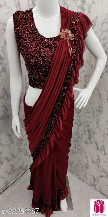 Post image Chitrarekha Refined Sarees

Saree Fabric: Lycra
Blouse: Stitched Blouse
Blouse Fabric: Velvet
Pattern: Embellished
Blouse Pattern: Sequence
Multipack: Single
Sizes: 
Free Size (Saree Length Size: 5.5 m, Blouse Length Size: 0.8 m) 

Dispatch: 2-3 Days
price - 1100