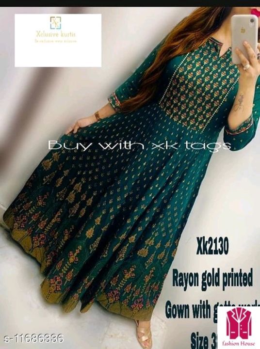 Post image Catalog Name:*Aagyeyi Alluring Kurtis*
Fabric: Rayon
Sleeve Length: Three-Quarter Sleeves
Pattern: Printed
Combo of: Single
price - 700
"Sizes:
S (Bust Size - 36 in , Length Size - 52)
M (Bust Size - 38 in , Length Size - 52)
L (Bust Size - 40 in , Length Size - 52)
XL (Bust Size - 42 in , Length Size - 52)
XXL (Bust Size - 44 in , Length Size - 52)
XXXL (Bust Size - 46 in , Length Size - 52)"

Dispatch:1 Day 

Easy Returns Available In Case Of Any Issue