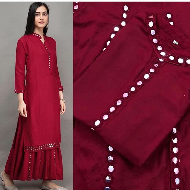 Rayon quality sharara  set with ari embroidery uploaded by business on 8/8/2020