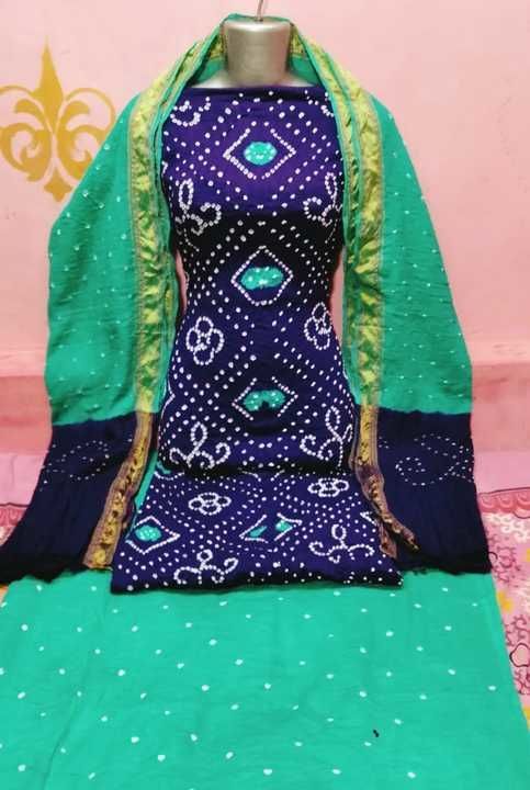 Bandhani dress material uploaded by Sakhi Collections on 5/31/2021