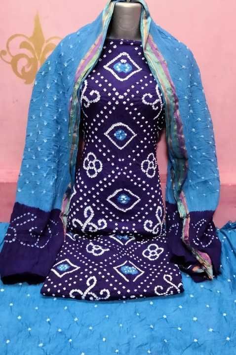 Bandhani dress material uploaded by Sakhi Collections on 5/31/2021