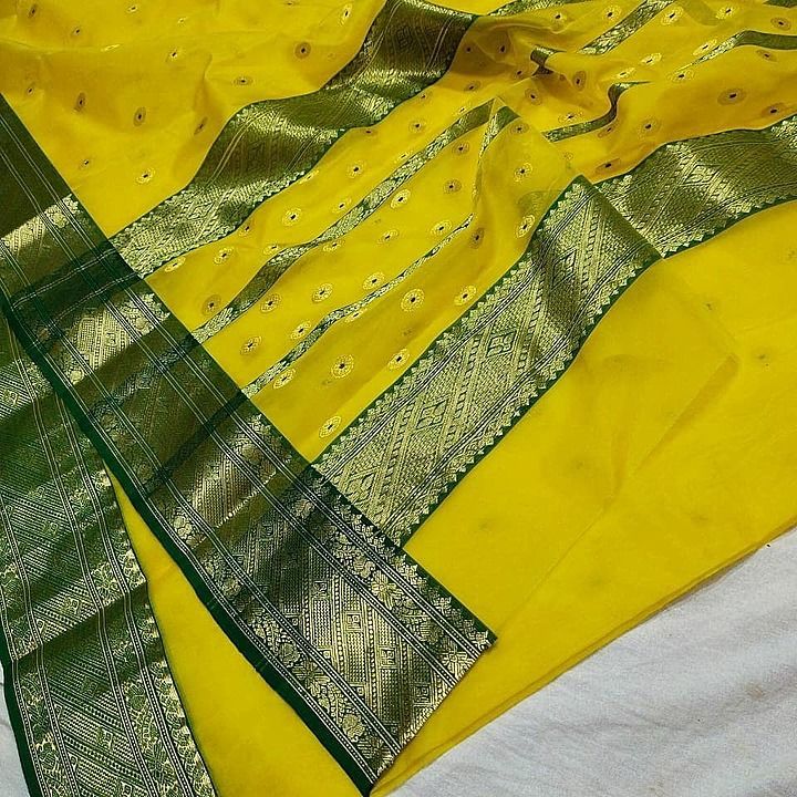 Chanderi handle saree uploaded by business on 8/8/2020