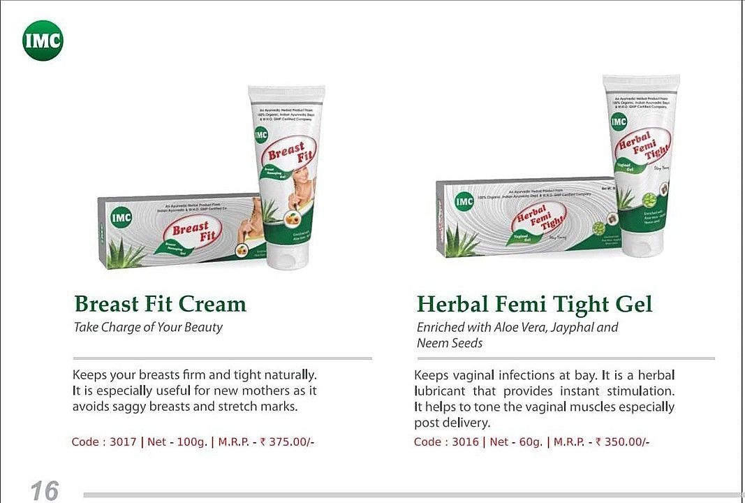 Herbal Breast Fit Cream and Herbal Femi Tight Gel Combo Pack uploaded by IMCC on 8/8/2020