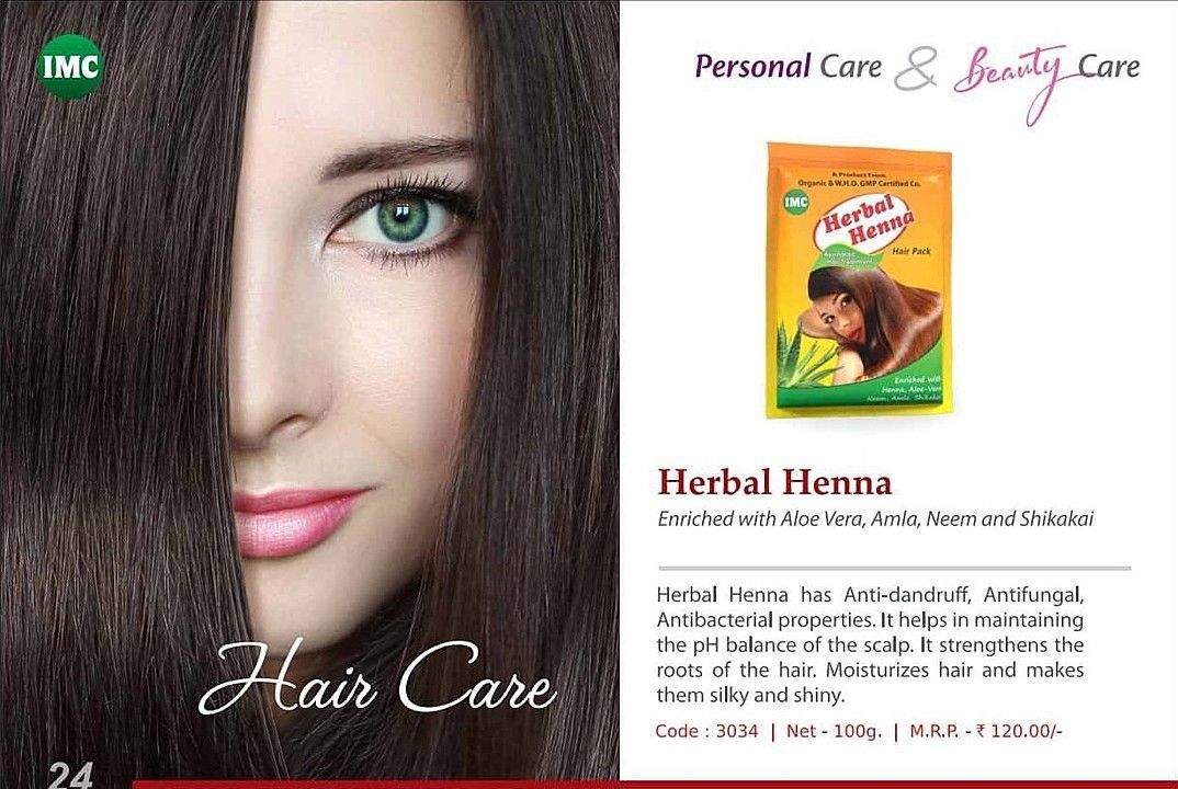 Herbal Hena Hair Care Pack 100gm uploaded by IMCC on 8/8/2020