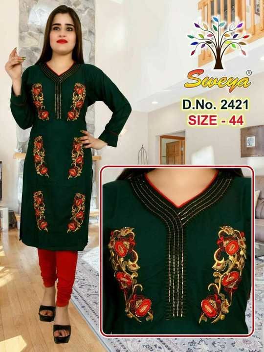 Kurti with hand work uploaded by business on 5/31/2021