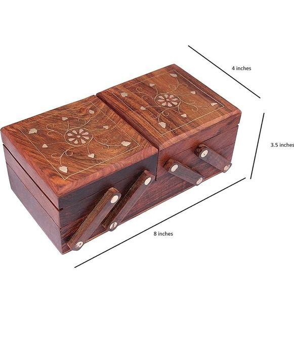 Sheesham Wood folding jewelry Box uploaded by business on 5/31/2021