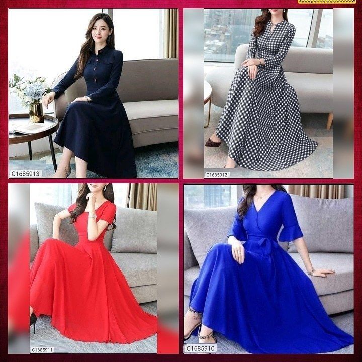 *Catalog Name:* Plus Size Women's Crepe Solid Maxi Dresses uploaded by business on 5/31/2021