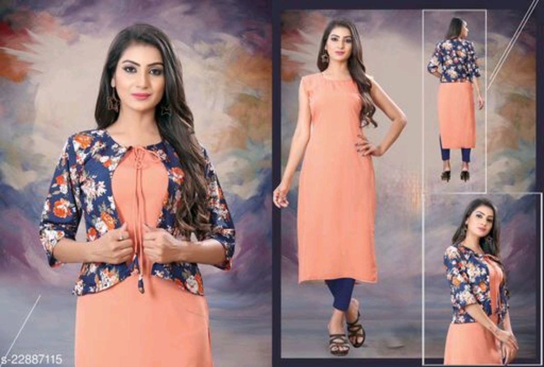 Designer kurti with koti uploaded by business on 5/31/2021