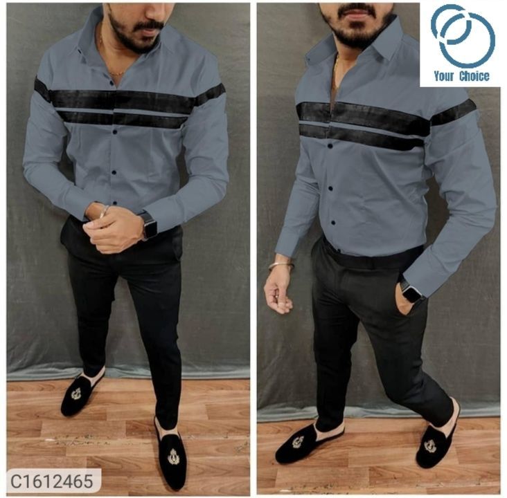 Lycra stretchable stripes slim  fit full sleeves casual shirt uploaded by Your choice  on 6/1/2021