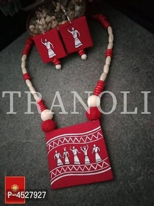 Designer Warli Art Handcrafted jewelry set uploaded by Preetham Fashions on 6/1/2021