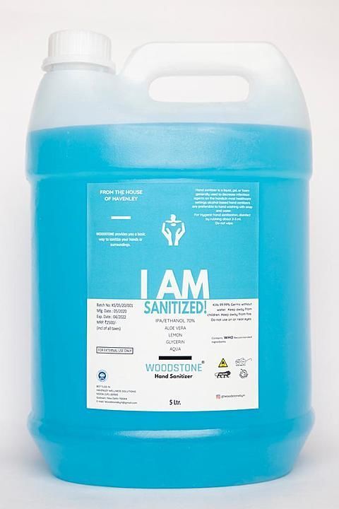 WoodStone | I AM SANITIZED | 5L uploaded by business on 8/8/2020