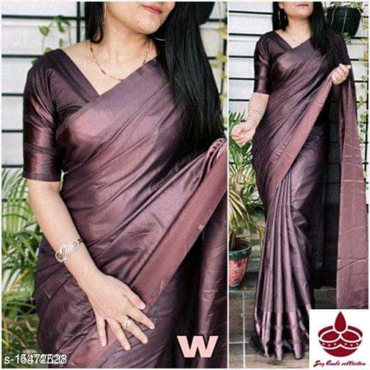 Soft satin silk sarees at low price  uploaded by business on 6/1/2021