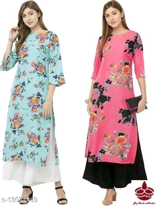 Daily wear long kurtis combo at low price  uploaded by business on 6/1/2021