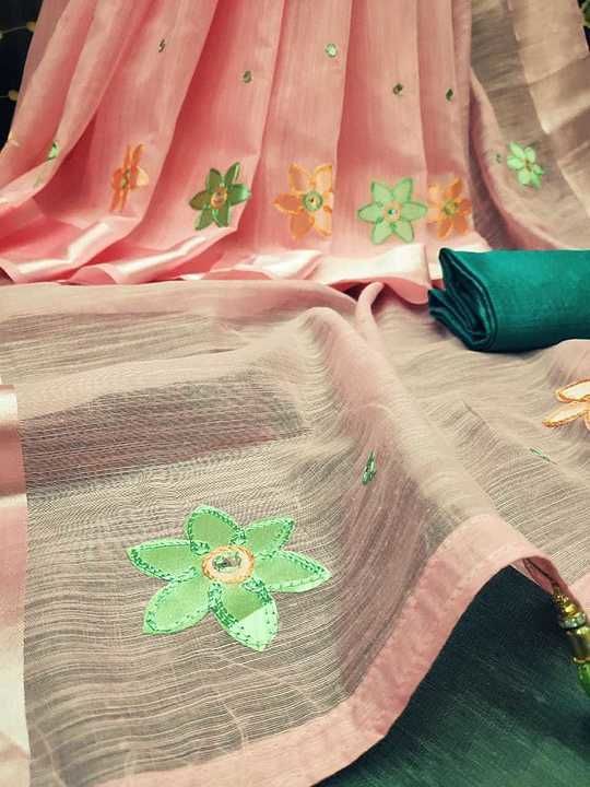 Post image *┅❀꧁AK COLLECTION'S꧂❀┅*

🦚🦚🦚🦚🦚🦚🦚
🛑🛑🛑🛑🛑🛑🛑
TF
👏👏👏👏👏👏👏👏
CATLOGUE - *Amber*

Fabric - *Linen cotton Silk saree with satin Border and nice embroidery work with silk blouse*

*Rate : Rs 950+FREESHIPPING/-*

*😊Smiles are always in Fashion*

Book your order Fast

Note: Colour may slightly vary due to photographic effect.
😎100% ORIGINAL QUALITY😎
*😍We always trust in Quality😍*
👌👌👌👌👌👌👌👌👌
👏👏👏👏👏👏👏👏👏👏