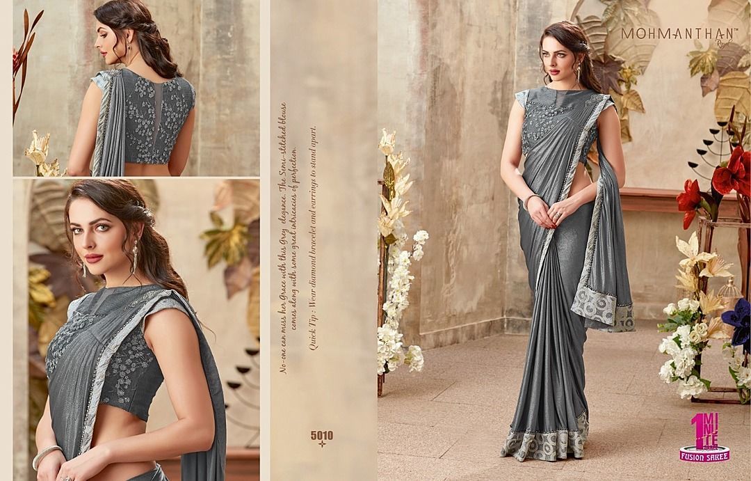 New fancy laycra sareee  uploaded by Agarwal Fashion  on 5/25/2020