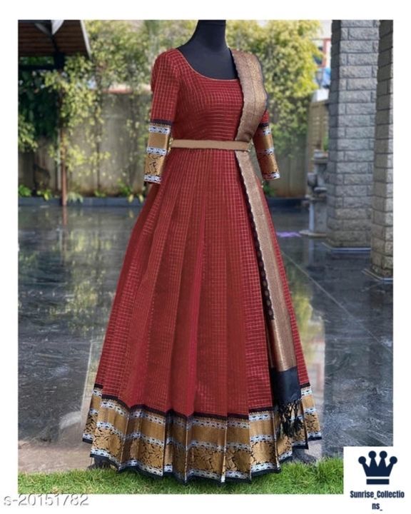 Catalog Name:*Stylish Partywear Women Gowns*
Fabric: Banarasi Silk / Jacquard / Taffeta Silk / Chand uploaded by business on 6/1/2021