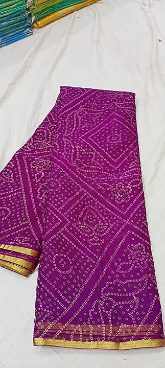 Siffon babdani print saree so soft .home wash easy wash.  uploaded by business on 8/9/2020