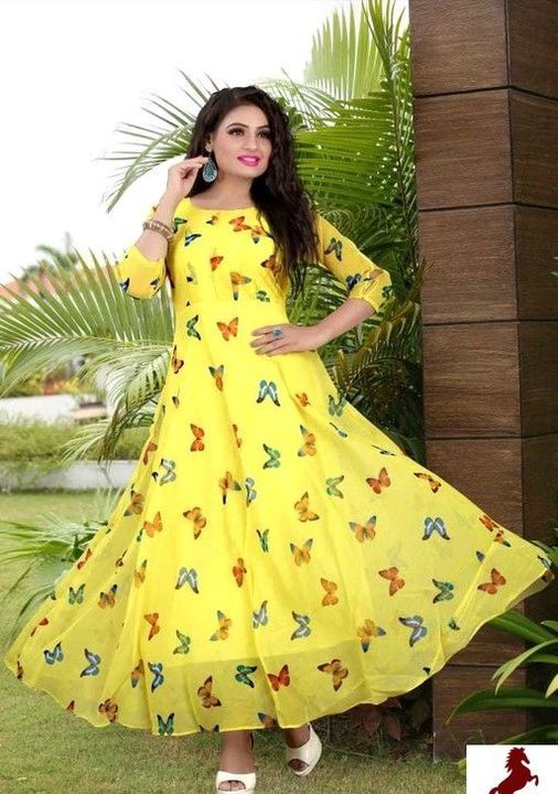 Product image with price: Rs. 800, ID: party-wear-gown-5c843aa9