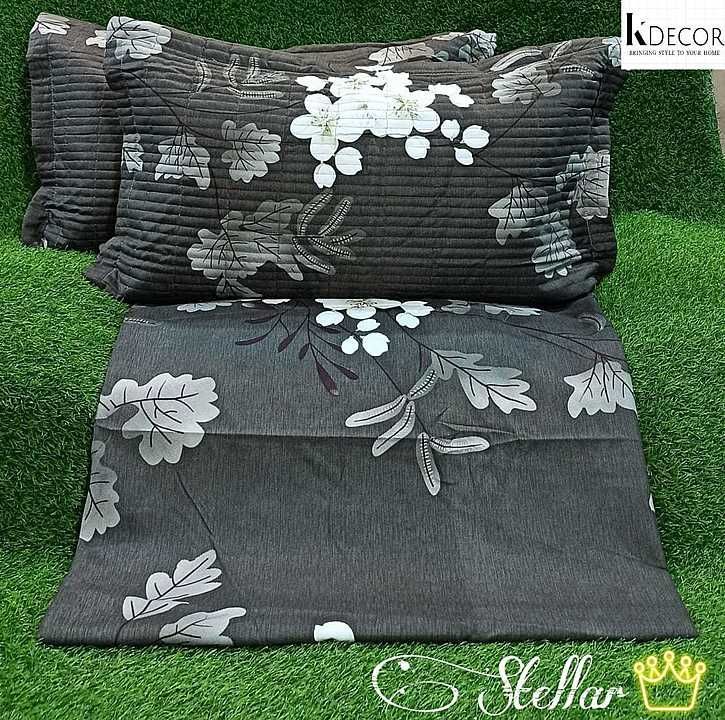 *Stellar 💫*
King Size Bedsheet with *Quilted Pillow Covers*
👉1 King Size Bedsheet 
👉2 large Size  uploaded by Sweet collection on 8/9/2020