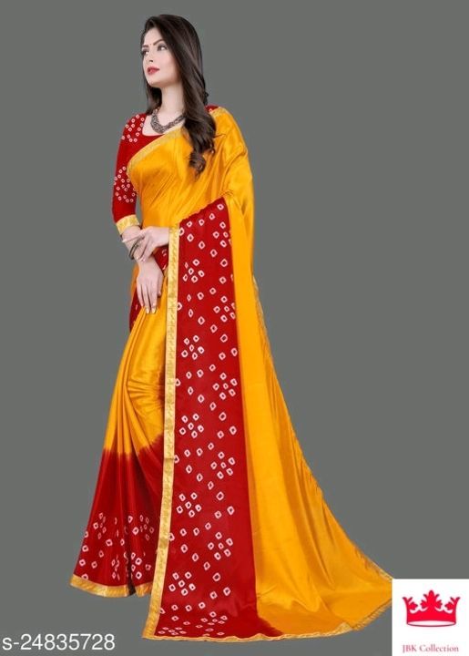 Post image Poly Silk Embellished Saree 
Price 525

Saree Fabric: Poly Silk
Blouse: Running Blouse
Blouse Fabric: Poly Silk
Pattern: Embellished
Blouse Pattern: Printed
Multipack: Single
Sizes: 
Free Size (Saree Length Size: 5.5 m, Blouse Length Size: 0.8 m)