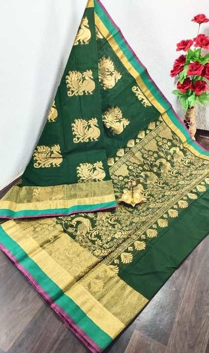 Semi kuppadam silk saree uploaded by K.C.M collections on 6/2/2021