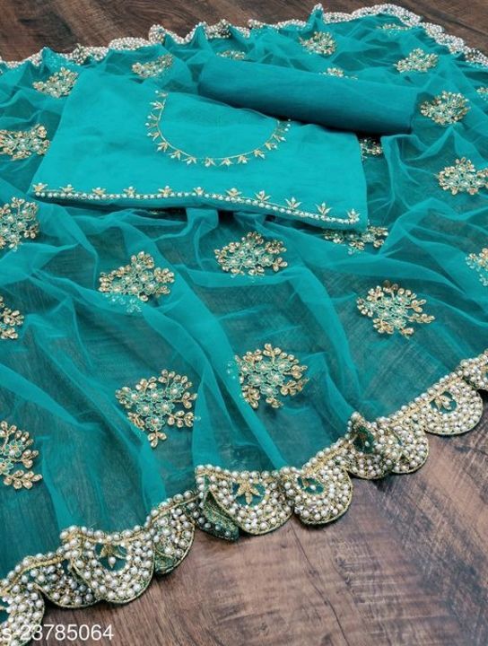 Beautiful Net saree uploaded by Universal Fashion on 6/2/2021