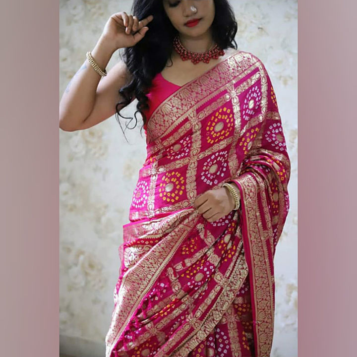 Post image Hey! Checkout my new collection called Double chakri bnarsi art silk saree.