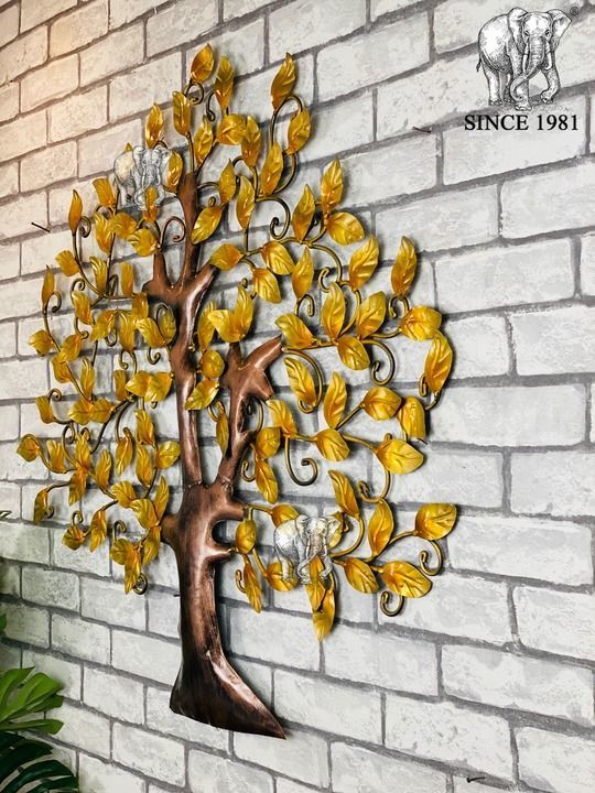 Metal Scroll Tree fine golden leaves  uploaded by Giftsholic  on 6/2/2021