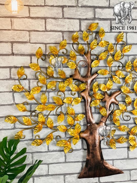 Metal Scroll Tree fine golden leaves  uploaded by Giftsholic  on 6/2/2021