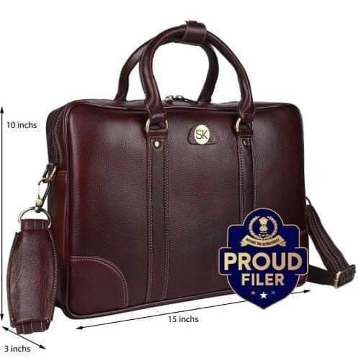Leather laptop bag uploaded by S K TRADER on 6/2/2021