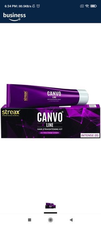 Streax canvo hair straightener cream uploaded by business on 6/2/2021