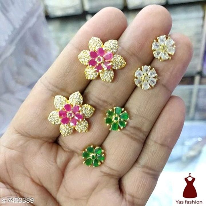 Combo earrings.. stone work uploaded by Yas fashion on 8/9/2020