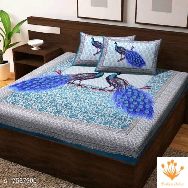 Double bedsheet 
Fabric: Cotton
No. Of Pillow Covers: 2 uploaded by Fashion Online on 6/2/2021