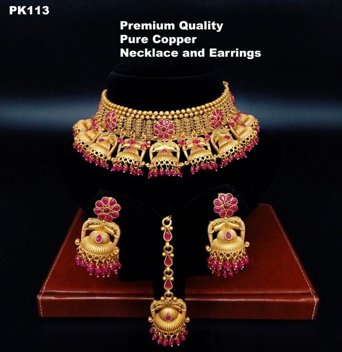 Post image *Premium Quality Kundan, Copper , high gold plating and brass finishing jewelleries.
 Available in reasonable price in limited stocks*.

For more details contact me on whatsapp-:
9503548064