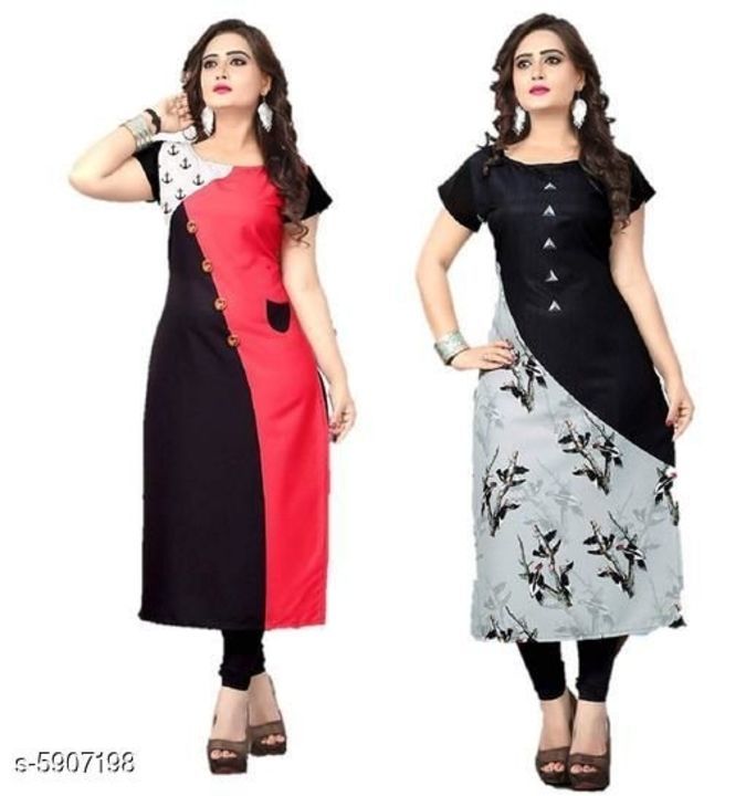 Women's Crepe Printed Kurti Combo  uploaded by Vps all in one  on 6/2/2021
