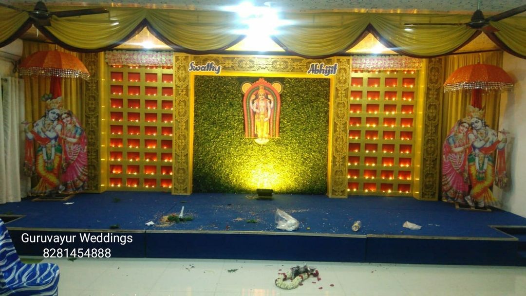 Stage decoration uploaded by Guruvayur Weddings on 6/2/2021