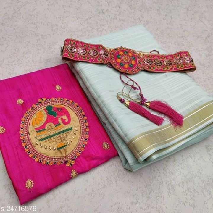 Abhisarika Fabulous Sarees

Saree Fabric: Cotton Linen
Blouse: Separate Blouse Piece
Blouse Fabric:  uploaded by Yashu on 6/2/2021
