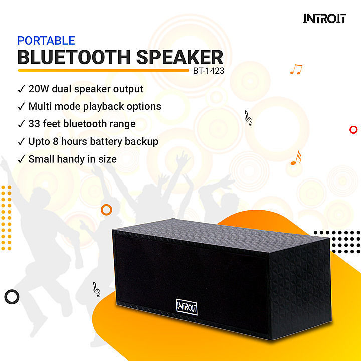 Wooden Bluetooth speaker BT - 1423 with 20W output.
(Made in india) uploaded by business on 8/9/2020