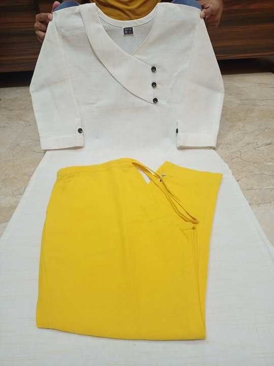 Khadi Kurti pant set uploaded by soohani soohani on 6/2/2021