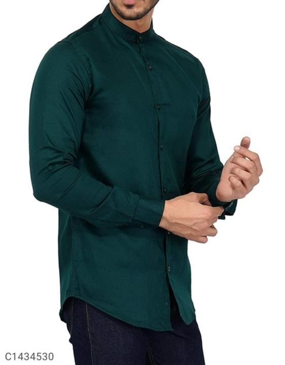 Cotton solid slim fit full sleeve Casual shirts uploaded by Yo yo fashions on 6/3/2021
