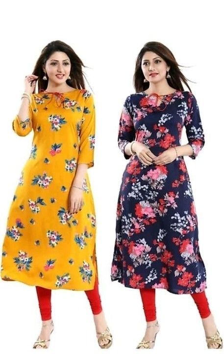 Women Crepe A - Line Printed Musturd Kurtis uploaded by business on 6/3/2021