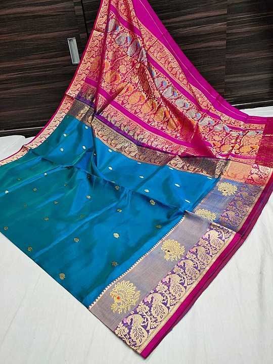 Semi paithni silk work uploaded by Pooja Paithani Saree on 8/9/2020