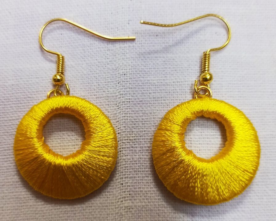 Silk thread earrings uploaded by Rucha creation on 6/3/2021