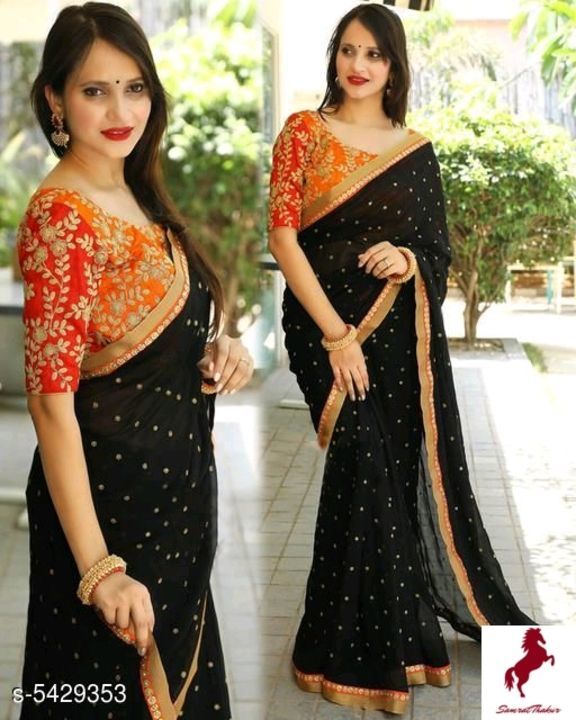 Georgette saree  uploaded by business on 6/3/2021