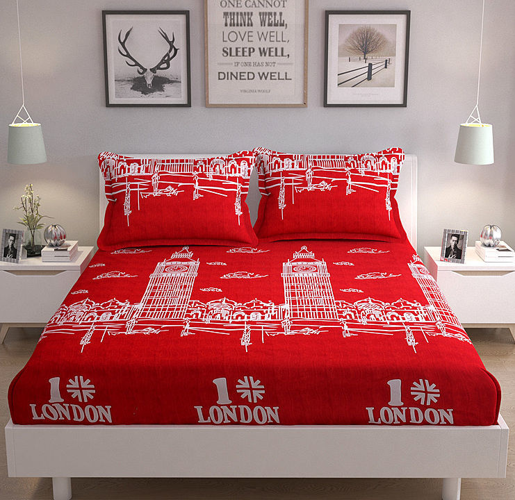 240 TC 100 % Microfiber London Design One Double Bed Sheet with 2 Pillow Covers uploaded by Shubham Online Store on 8/9/2020