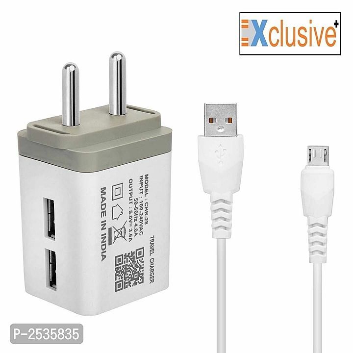 *Xclusive Plus 2A  DUAL Port Charger With Cable* uploaded by My Shop Prime on 8/9/2020