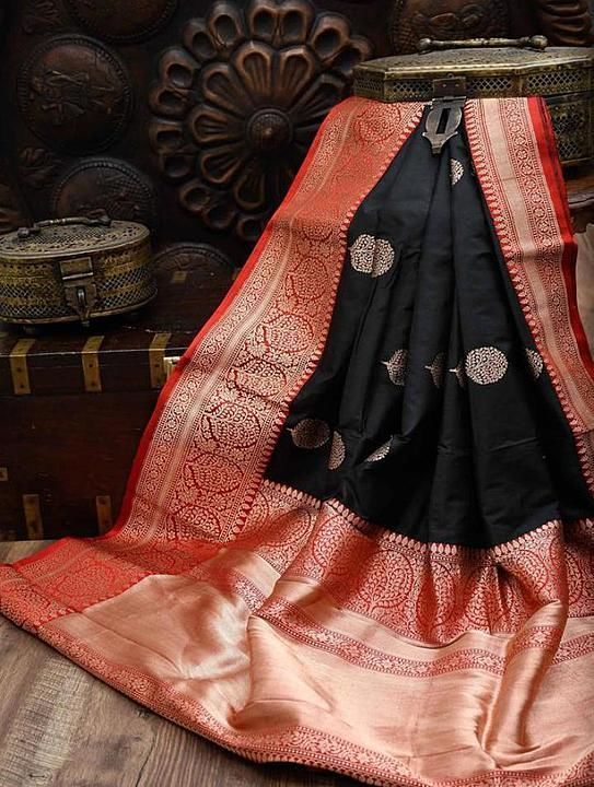 Post image *┅❀꧁AK COLLECTION'S꧂❀┅*

🦚🦚🦚🦚🦚🦚🦚
🛑🛑🛑🛑🛑🛑🛑
TF
👏👏👏👏👏👏👏👏
ROYAL BLACK GOLD WEAVING ZARI FLOWER
WEAVING BORDER ELGANT WEAVING BUTTA

HIT DESIGN READY TO SHIP WITH NEW COLOR

💃🏻*Traditional Kanchipuram ROYAL BLACK WITH RED WEAVING at its finest and most classic!*

🤩*Bold and beautiful, this Kanchipuram silk brocade royal-BLACK saree is all about impactful presence. Its gold zari floral brocade body exudes a charm well-supported by the contrast zari Red pallu and border. Both carry floral vines, , and brocade as a beautiful ode to the traditional art.*

With ATTRACTIVE  WEAVING BELT ROYAL RED BLOUSE 

*Best Price only just-850+FREESHIPPING/-FIX*

Single and Multiple Available!!
Rady Stock ! Grab Soon ! Hurry Up!
😎100% ORIGINAL QUALITY😎
*😍We always trust in Quality😍*
👌👌👌👌👌👌👌👌👌
👏👏👏👏👏👏👏👏👏👏