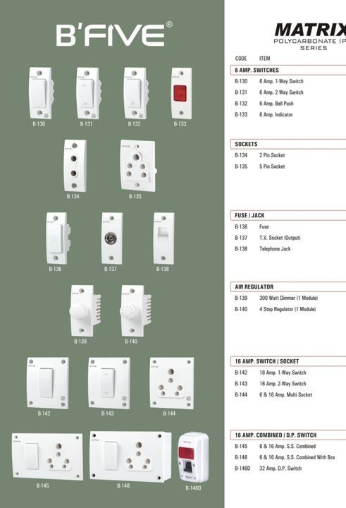 Matrix series switch and socket uploaded by business on 6/4/2021